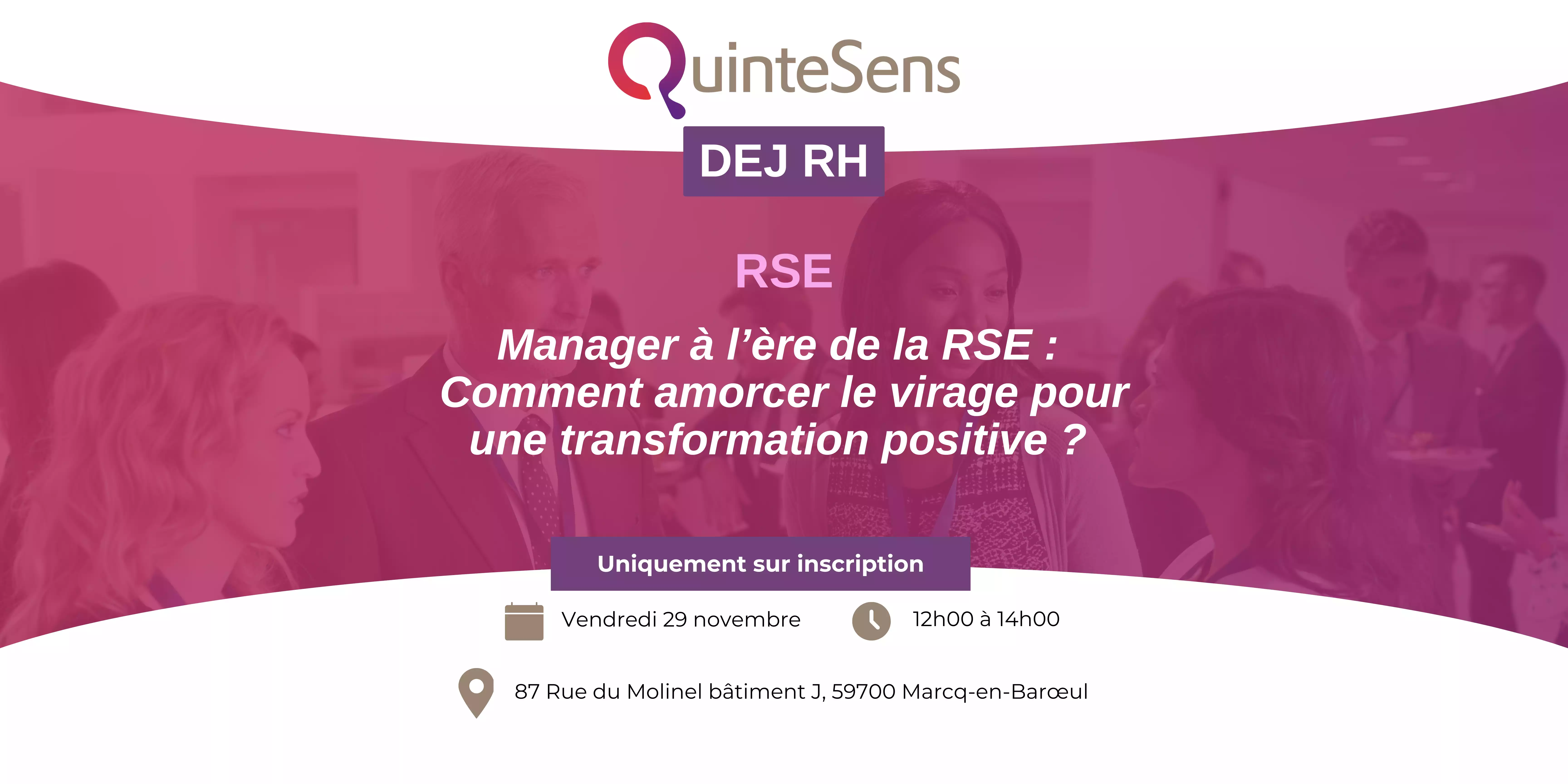 Bannière - Déjeuner RH - Management et RSE - 29 novembre 2024